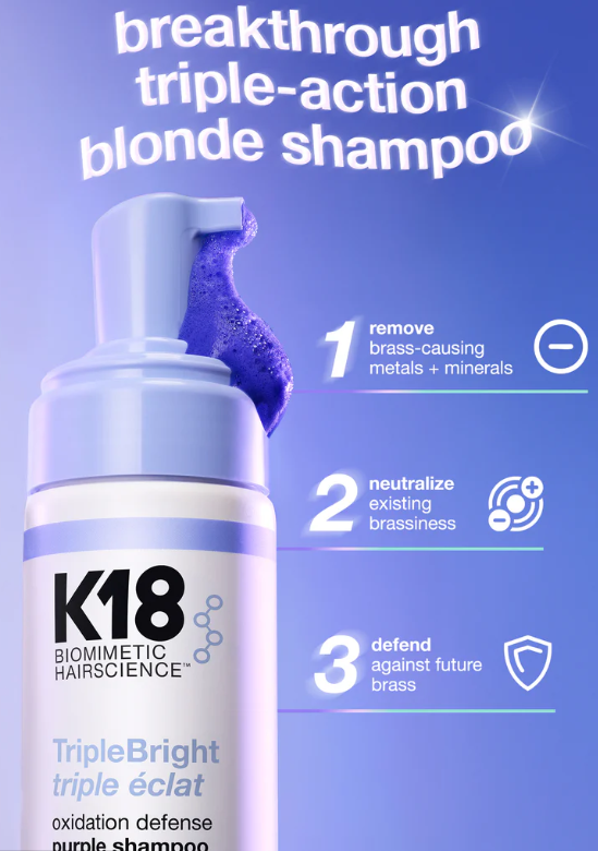 K18 TripleBright Oxidation Defense Purple Shampoo